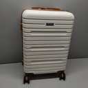 Carry on Luggage 22x14x9 Airline Approved with Spinner Wheels, Hardside Lightweight 20" Carry on Suitcase Airline Approved TSA Lock (Beige)