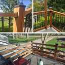 30Pcs Aluminum Deck Railing Brackets Connector for 2x4 Railing Wood Post with 180pcs Galvanized Wood Screws