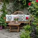 5 x OTOSTAR Outdoor Waterproof Throw Pillow Covers 18x18 Inch Set of 4 Boho Farmhouse Outdoor Cushion Covers for Patio Funiture GardenGeometry80-Grey