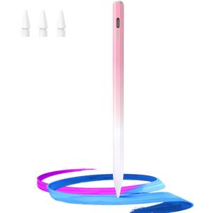 Stylus Pen for iPad(2018-2025)-13 Mins Fast Charge with Tilt Sensitivity & Palm Rejection for iPad 11/10/9/8/7/6th Gen, Air 7/6/5/4/3/M3/M2, Pro 13"/12.9"/11"/M4, Mini 7/6/5th, Gradient Pink