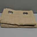 H.VERSAILTEX Linen Curtains Flax Linen Blended Curtain Panels for Living Room/Bedroom Semi Sheer Privacy Curtains 96 inch Length 2 Panels Set Nickel Grommet Window Drapes, Taffy