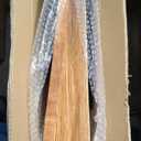 Wooden Threshold Ramp for Home Steps, 5" Rise Doorway Ramp with Non-Slip Grooves, Door Ramp for Wheelchair/Walker/Cart/Scooter, (31.4 W*5.0" H, Solid Pine Wood, 600LBS Capacity) (5INCH)