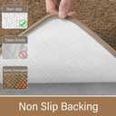 LOCHAS Bathroom Rug 24x17 Inch, Soft Thick Absorbent Microfiber Bath Rugs for Bathroom, Machine Washable, Shaggy Plush Non Slip Bath Mat for Tub, Shower Floor, Quick Dry Mats, Light Brown