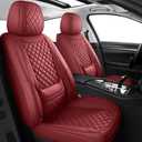 SCOMEE Leather Car Seat Covers Front Automotive Seat Protectors