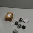 RVBOATPAT 3 Port Dual Entry Insulated Multi Tap Connector 4-14 AWG Black Insulated Connectors 5/32" Allen Hex Aluminum Wire Connector - 5 Pack