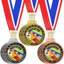Award Medals Bulk with Neck Ribbon 2 Inch Sport Medal Trophy Gold Sliver Bronze Medal Award for Team Tournaments Prize Participation Competitions Match Party Favors