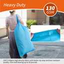 Polecasa Extra Heavy-Duty Laundry Bag 21x24”- Machine Washable Small Storage Bag with Reinforced Handles & Drawstring Closure & ID Tag for College Dorm Travel - Gulf Blue