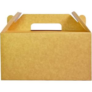 PandaPandaPPS 50 Pack Brown Gable Boxes (8.25"×5"×4") for Foods, Gifts and Party Favors, Treat Boxes Candy Cookie Snack Goodie Gift Boxes for Birthday, Wedding, Baby Shower