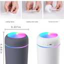 Colorful Cool Mini Humidifier, Essential Oil Diffuser, Aroma Essential USB Personal Desktop Humidifier for Car, Office Room, Bedroom etc,2 Adjustable Mist Modes (Navy Blue)