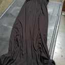 Fnfmrfmr Women Striped High Waist Long Skirts Summer Casual Elastic Waist Straight Slim Midi Skirt Black Long Size S