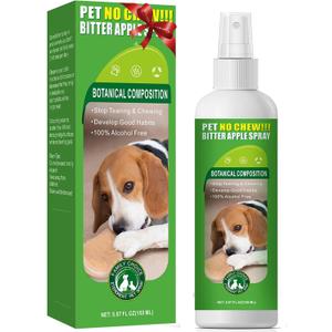vyaji 5.07 Oz Bitter Apple Spray for Dogs to Stop Chewing - Natural Ingredients No Chew Spray for Dogs - Bitter Sprays for Dog - Alcohol-Free & Cruelty-Free - Safeguard Beloved Furniture, Green
