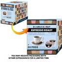 Double Donut Coffee Espresso Roast Blend in Recyclable Single Serve Espresso Pods for the Keurig K Cup Machine, 24 Count