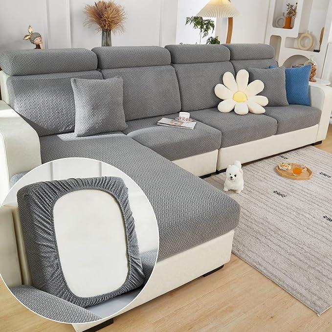 Magic Sofa Covers Magic Sofa Couch Covers 2024 New Wear-Resistant Universal Sofa Cover Stretch for Sectional Slipcovers (Texture-Gray,Large Single Seat Cover)