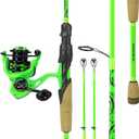 KastKing Zephyr Dual-tip Fishing Rod & Reel Combo, Dual Tips Section for Different Powers, IM6 Graphite 2Pc Blanks, KastFlex Technology, Rubber Cork Handle, Integrate Hook Keeper, 11 Models, Spin: 6'0''- L& Ml- Dual-tip Rod -2000 Reel