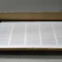 HVAC Premium 26'' x 10'' [Duct Opening] Flat Stamped Steel Return Air Grille - Sidewall and Ceiling - HVAC Vent Duct Cover - White [Outer Dimensions: 27.75''w X 11.75''h]