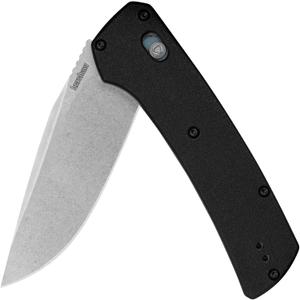 Kershaw Layup Pocket Knife, Black, 3.4 Inch Steel Drop Point Blade, EDC with Manual Opening, Reversible Deep Carry Pocketclip, Everyday Carry Pocket Knife for Men and Women