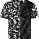 Golf Polo Shirts for Men Athletic Golf Polos Short Sleeve Performance Golf Shirts (Black, XL)