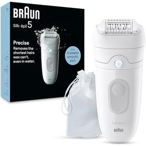 Braun Epilator Silk-épil 5, Hair Removal Device, Women Shaver & Trimmer, Wet and Dry, Includes Skin Contact Cap, SE5-011, Grey
