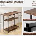 SLEEPING LAMB Side Table for Living Room, 3-Tier End Table for Small Space with Wide Storage Tabletop, Rustic Brown Narrow Nightstand for Bedroom, Sofa Couch, 23.6l X 11.8w X 24h