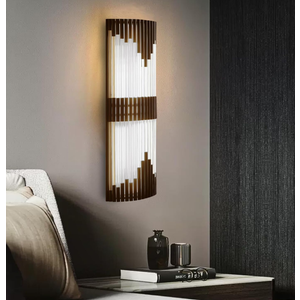 AWWGGA Black Wall Sconce Indoor, Modern LED Wall Lights Glass, 19W Dimmable Black Wall Mount Light for Living Room Bedroom Hallway Corridor, 3000K