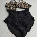 Eomenie Women's One Piece Swimsuits Tummy Control Cutout High Waisted Bathing Suit Wrap Tie Back 1 Piece Swimsuit L