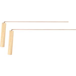 Biomag 99.9% Copper Dowsing Rods, 2 Pcs Divining Rods with Wooden Handles for Ghost Hunting, Water Divining, Finding Gold and Lost Items, Yes or No Questions