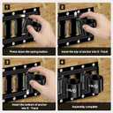 Onesnt 5 Pack E-Track Tool Holders|E Track Accessories for Enclosed Trailer to Heavy Duty Tool Holder |E Track/X Track Tool Hangers to Keep Rakes,Shovels, Broom|E Track Shovel Holder for Truck