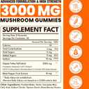 Turkey Tail Mushroom, Turkey Tail (100% Fruiting Body, 40% Beta Glucans) add Black Pepper, Mushroom Gummies for Gut, Energy, Brain & Immune Support, Mixed Berries Flavor | Vegan, Non-GMO, 60ct