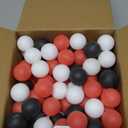 Libima 120 Pack Colored Table Tennis Balls 40 mm Plastic Balls Bulk for 4th of July Carnival Wedding Pool Games, DIY Arts, Pet Toys, School Patriotic Activities (Red, Black, White)