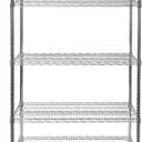 Seville Classics UltraDurable Heavy Duty NSF Solid Steel Wire Rack Storage Unit Organizer for Garage, Warehouse, Office, Restaurant, Classroom, Kitchen, 5-Tier Shelving, 48" W x 24" D