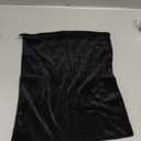 12 x 15 Drawstring Velvet Bag - Black