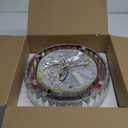 11" Crystal Round Flush Mount Modern Close to Ceiling Light Fixture, Chrome Ceiling Lights 2-Light Hallway Light Fixtures, Crystal Ceiling Lamp for Kitchen Bathroom Entryway, XDD007-2-CH