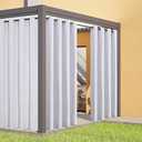 Outdoor Curtains for Patio Waterproof - Weatherproof Porch & Gazebo Curtains, Grommet Top and Tab Bottom Drape,2 Panel, 52" W x 84" L, White