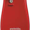 Proctor Silex Power Electric Automatic Can Opener for Kitchen with Knife Sharpener, Twist-off Easy-Clean Lever, Cord Storage, Red (75226)