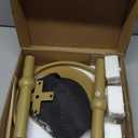 Small Round Side Table, Coffee Drink Table for Small Spaces, Modern Night Stand with Metal Leg, Weighted Iron Base Pedestal Round End Tables for Living Room, Bedroom, Narrow Corners,Sofa Couch (White Gold)