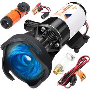 12V RV Macerator Pump - 12 Gpm Quick Release Portable RV Sewage Pump, Dump 15 Gallons of Waste per Minute