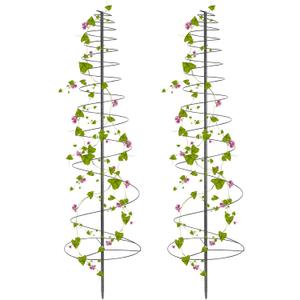 Trellis for Climbing Plants Outdoor, 2 Pack 73inch Tall Plants Trellis Support Metal Garden Trellis for Vegetables Flowers Plants Vine Support (Black)