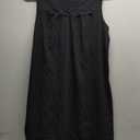 Ekouaer Cotton Nightgowns for Women Sleeveless Night Gown Tank Sleepshirt Wide Strap V Neck Nightshirt Black S