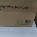Seville Classics Commercial Work Table Island Utility Cart Prep Station, for Restaurant, Kitchen, Warehouse, Garage, Hotel, Home, Stainless-Steel Top NSF , 24" W x 20" D, 24" W X 20" D X 36" H