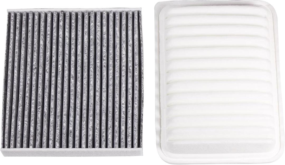 87139-07010 17801-21050 Engine and Cabin Air Filter Combo for Toyota 2009-2019 Corolla 1.8L;2009-2014 Matrix 1.8L;2006-2018 Yaris;Scion 2008-2014 XD;Pontiac 2009-2010 Vibe 1.8L 2008 2009 2010-2018.