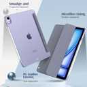 TiMOVO for iPad Air 11 Inch Case (M3/M2-2025/2024), iPad Air 5th Generation 2022/4th Gen 2020 10.9 Inch, Slim Hard Translucent Back Cover, Support Auto Wake/Sleep,Grey Purple