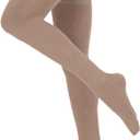 EZFS PLUS Thigh High Socks for Women Extra Long and Thick Over the Knee Cotton Boot Stockings Leg Warmer for Girls (Beige)