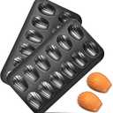 2pc Nonstick Madeleine Pan for Baking, 12-Cavity Shell Shape Cake and Cookie Mold Tray, Carbon Steel Cookie Molds, Send Goods from Local Warehouse (2 PC)