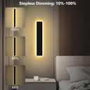 2pc 31in Modern Outdoor Wall Light, IP65 Waterproof Outdoor Wall Sconce, 3000K-6000K Dimmable LED Black Garage Lights, Exterior Wall Lighting, Anti-Rust Linear Long Wall Light