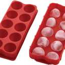 HIC Kitchen Cannonball Silicone Ice Cube Tray, Non-Stick, Makes 10 Large Ice Balls