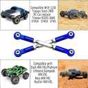 Adjustable Stainless Steel Turnbuckles Set/Camber Links with Rod Ends Set for 1/10 Traxxas Slash 4X4 2WD /Rustler 2WD 4X4/Hoss 2WD 4X4/ Stampede 2WD 4X4/Bandit 2WD 4X4/ Upgrades Parts(Navy Blue)