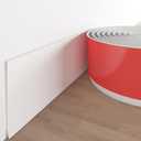 Vinyl Wall Base Baseboard Molding Trim 4" Flexible Self Adhesive Rubber Wall Base Moulding Trim Peel and Stick Design(20Ft, White)