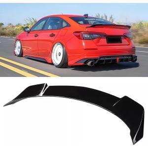 Rear Spoiler Compatible with 2022-2026 Honda Civic, Glossy Black Trunk Exterior High Kick Tail Deck Lid Wing Lip Splitter Fit for 2022 2023 2024 2025 2026 4-Door Sedan