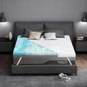 4 Inch Mattress Topper with Silk Cover, Premium Cooling Gel + Bamboo High-Density Memory Foam Mattress Topper, MattressTopper for Pain Relief (Queen)