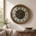 Large Real Moving Gears Wall Clocks for Living Room Decor, 46cm / 18inch
